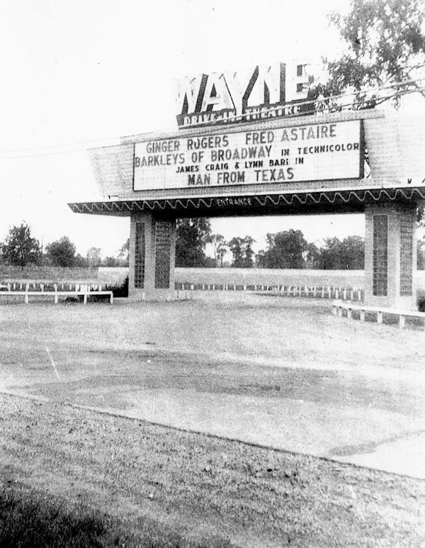 Wayne Drive-In Theatre - Marquee From F Ryan (newer photo)